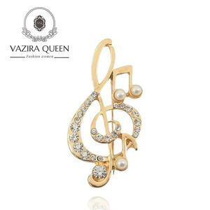 VQ Music Note Brooch